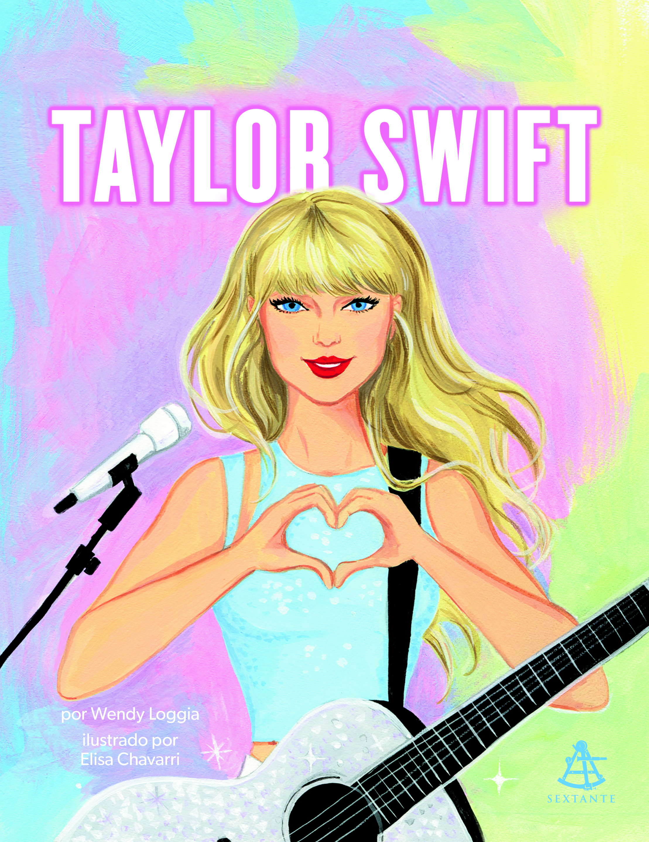 Taylor Swift_5mm.indd Capa do livro Taylor Swift com ilustração da cantora fazendo um coração com as mãos