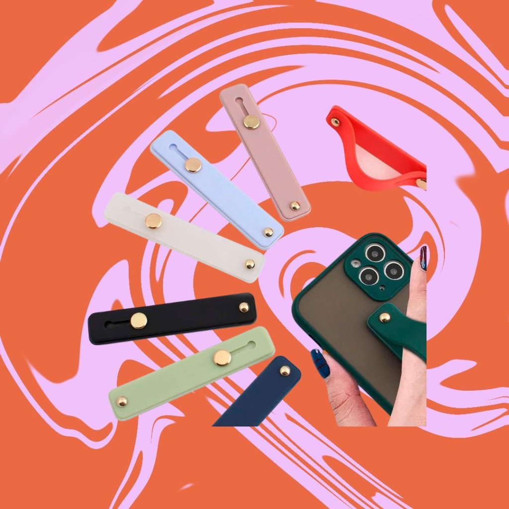 Suporte de dedo para celular Capa com Porta-cartões