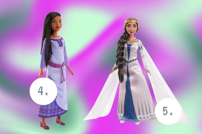Dicas de presente de amigo secreto para os apaixonados por Disney Duas bonecas com vestimentas lilás