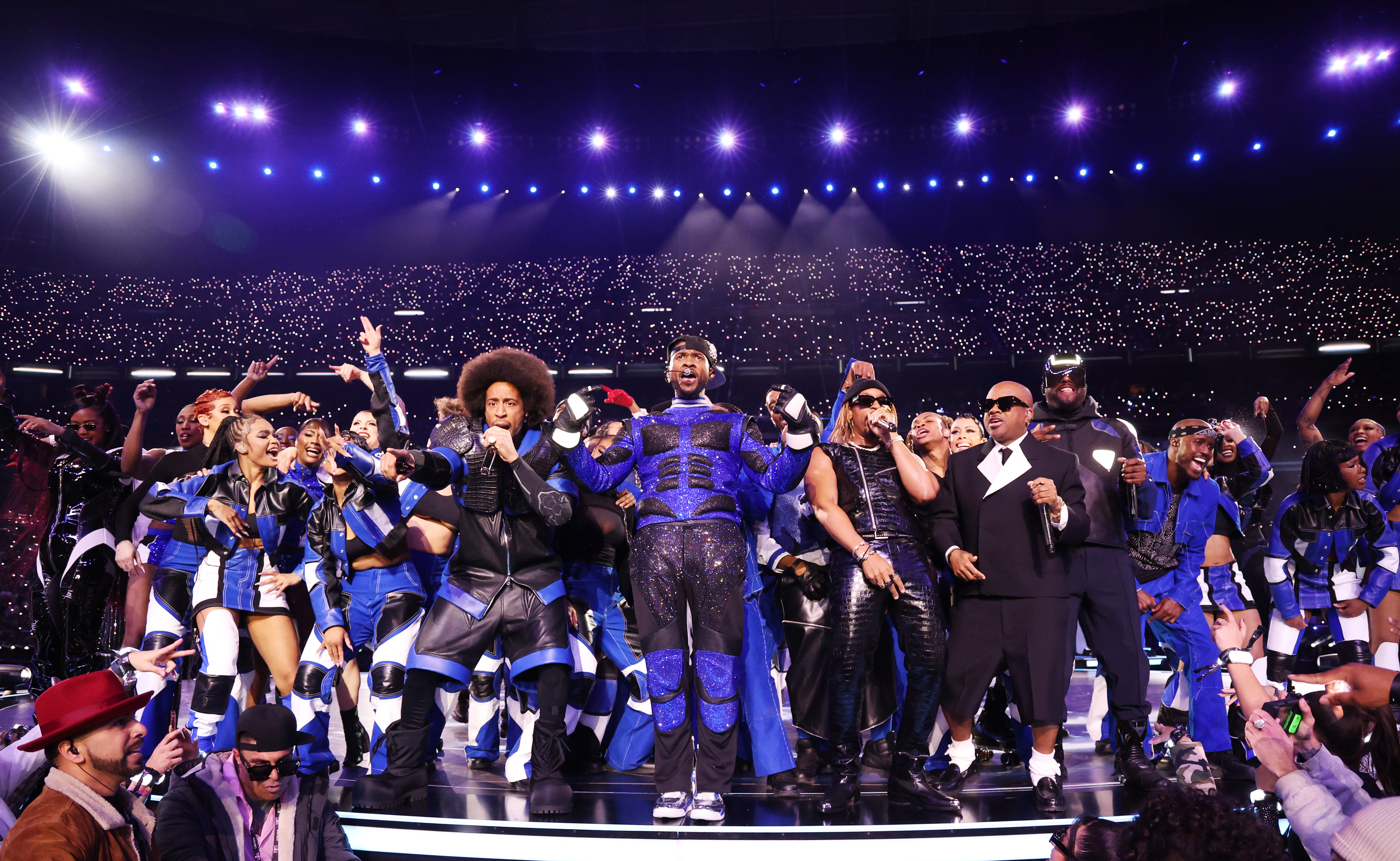 H.E.R., Ludacris, Usher, Lil Jon, Jermaine Dupri e will.i.am no Super Bowl LVIII Halftime Show