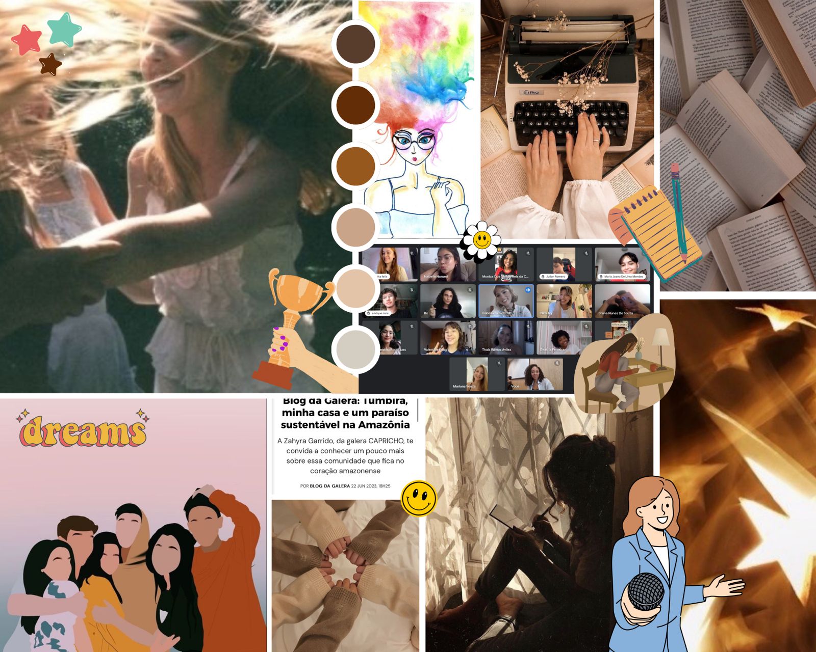 Galera Capricho 2023 foi revolucionária, mas precisamos nos despedir Imagem do moodboard da Zahyra da Galera Capricho 2023.