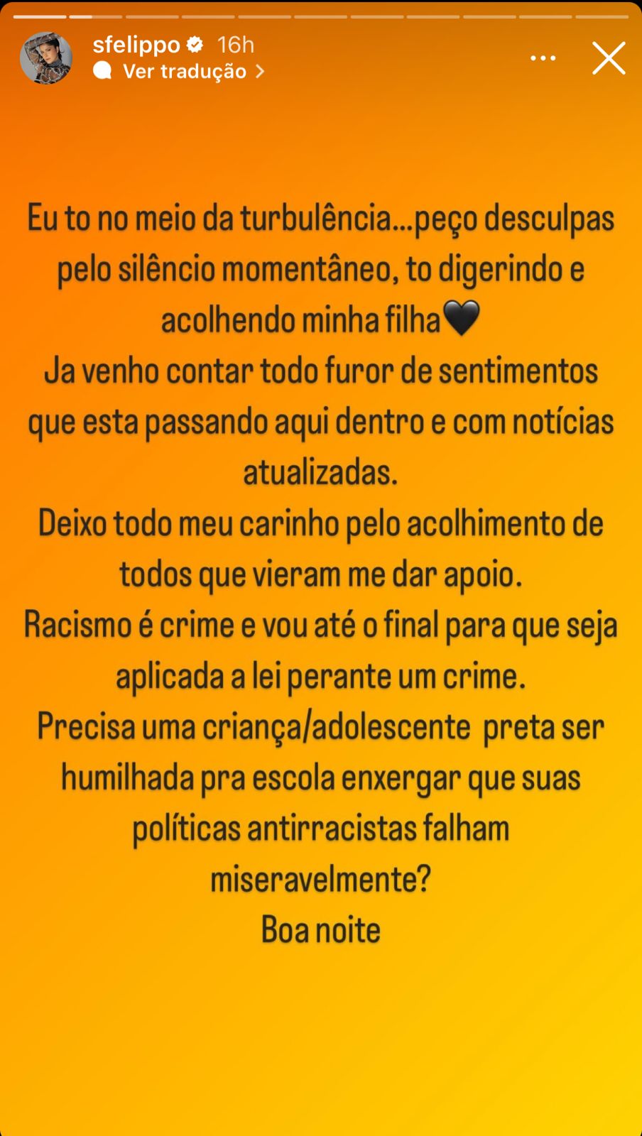 Filha de Samara Felippo é vítima de racismo escola da Zona Oeste de São Paulo Filha de Samara Felippo é vítima de racismo escola da Zona Oeste de São Paulo