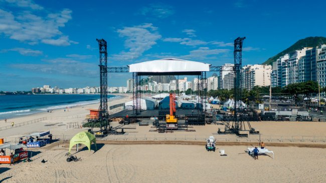 Estrutura do show da Madonna em Copacabana, no Rio de Janeiro Estrutura do show da Madonna em Copacabana, no Rio de Janeiro