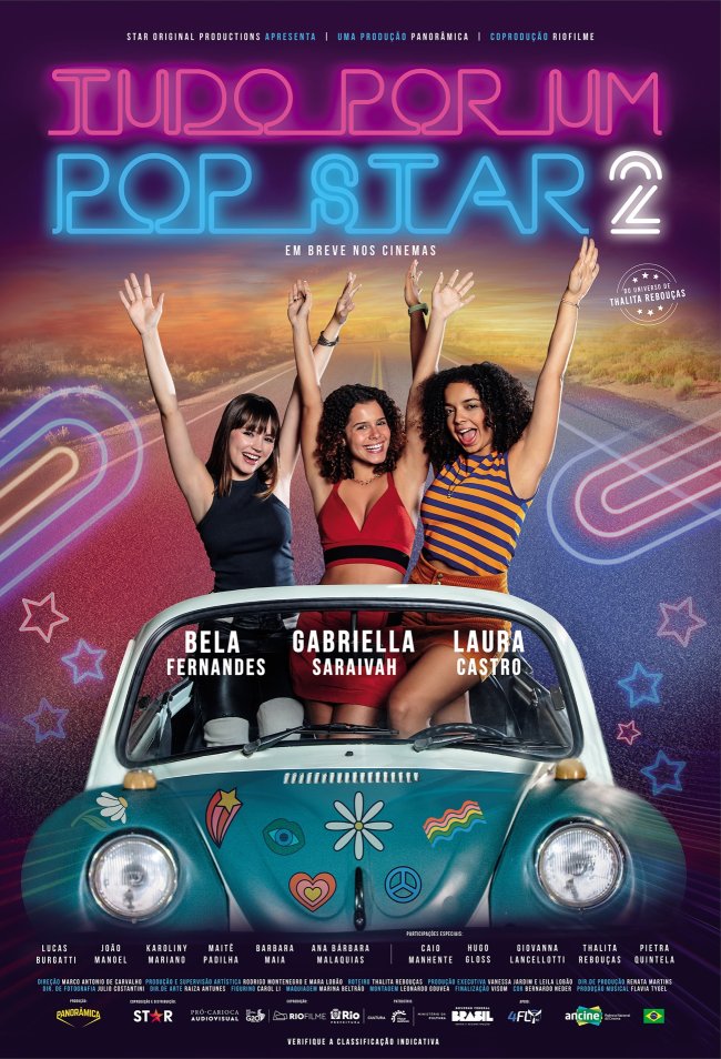 Pôster oficial de “Tudo Por um Pop Star 2” Pôster oficial de