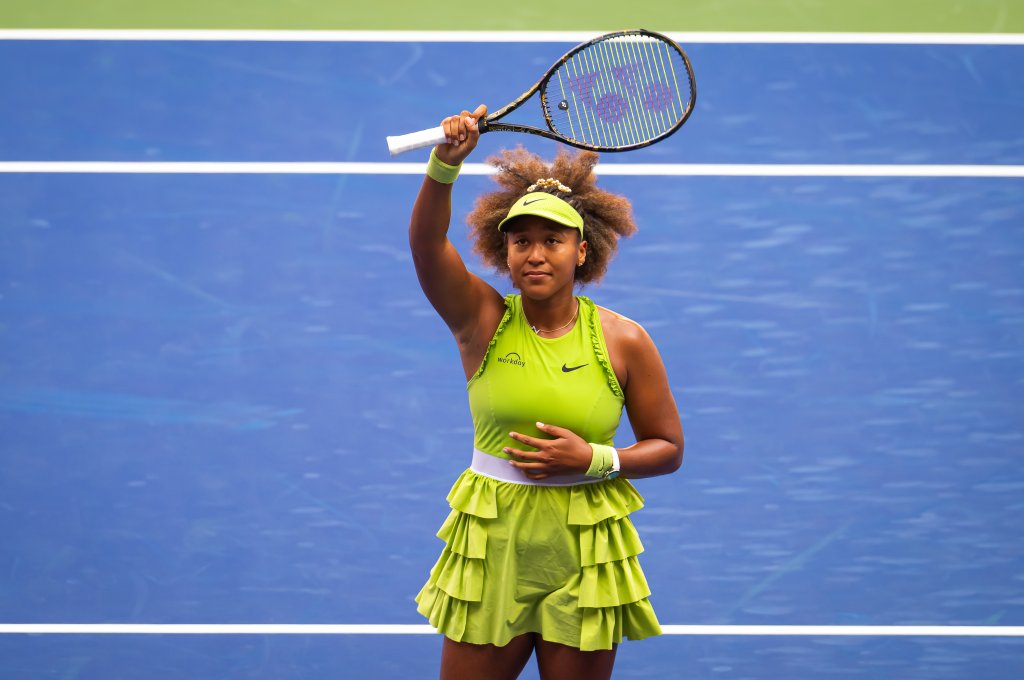 Tenista japonesa Naomi Osaka na primeira rodada do US Open, em Nova York