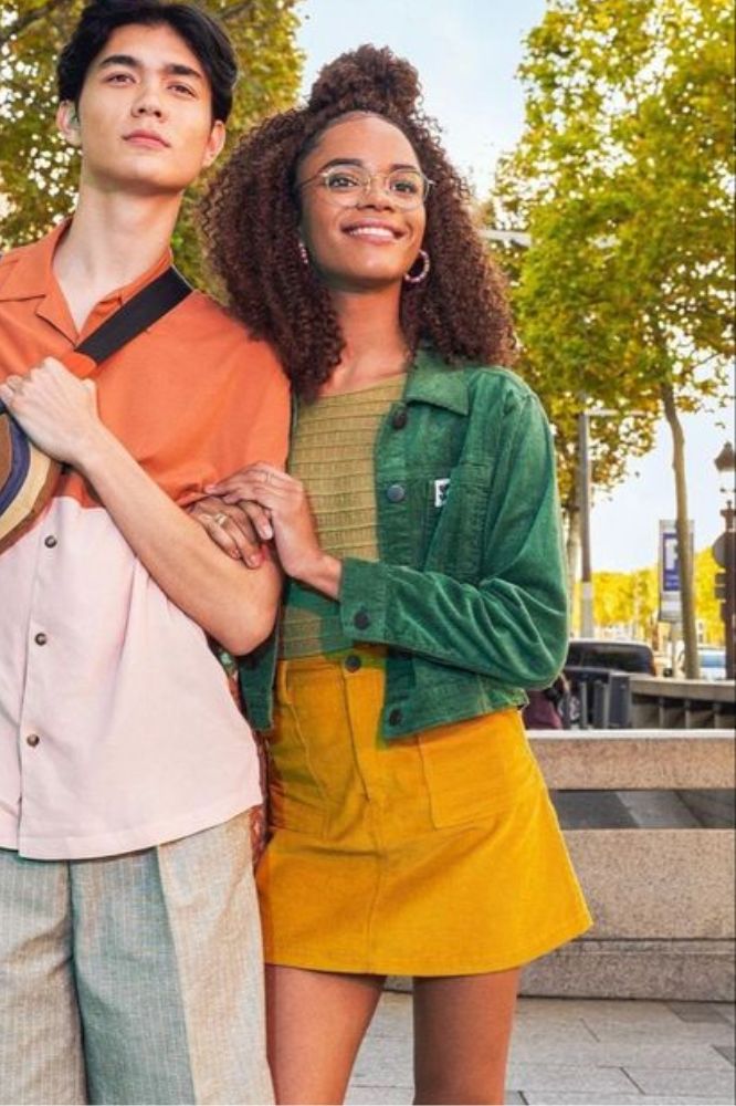 jaqueta verde Look de Elle Argent de Heartstopper