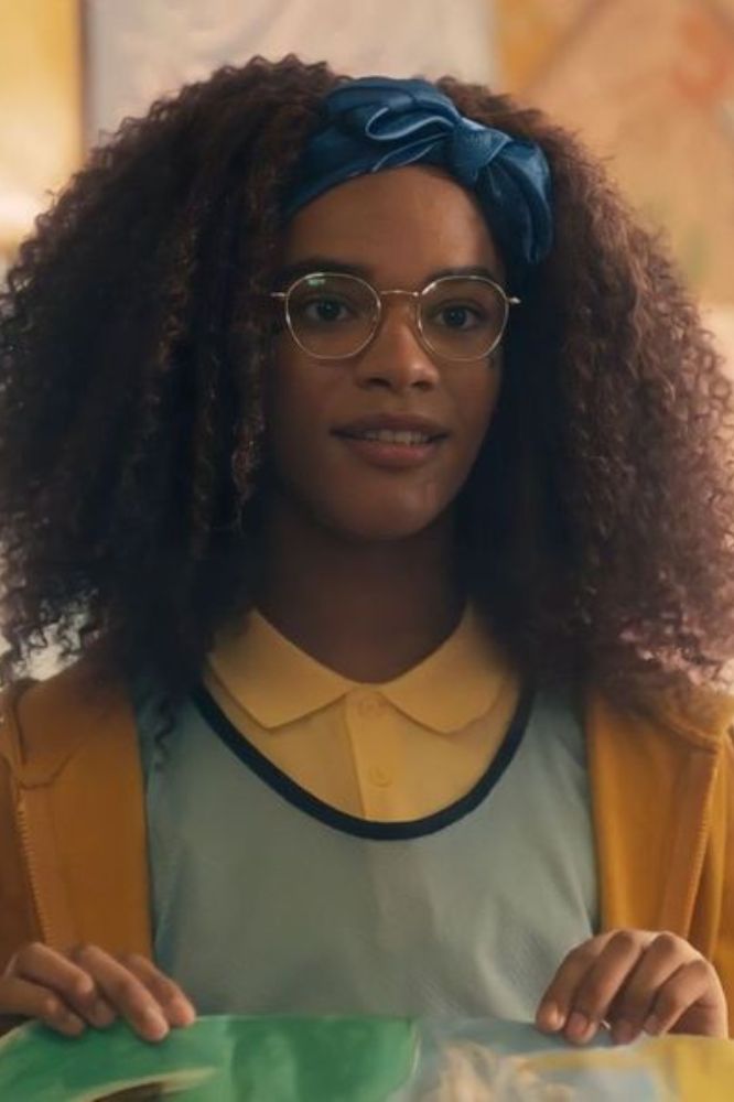 laço azul Look de Elle Argent de Heartstopper
