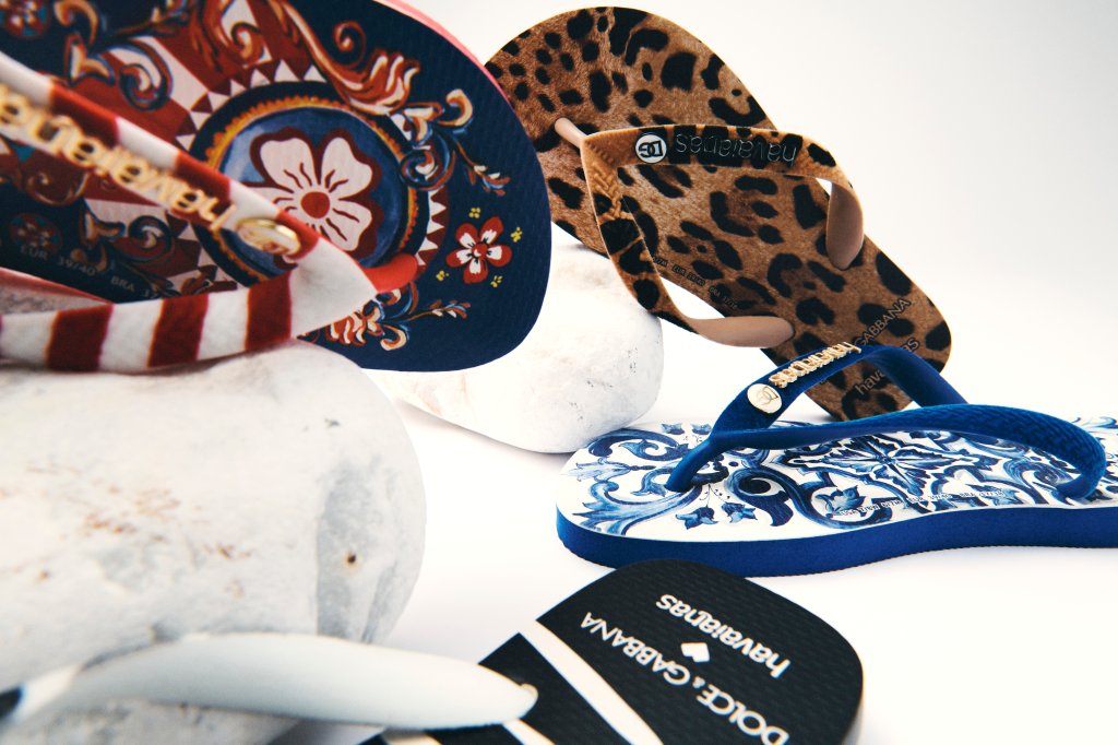 Coleção da Havaianas em parceria com a Dolce & Gabbana