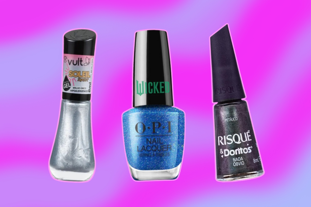 Esmaltes metalizados e com brilho para o Ano Novo
