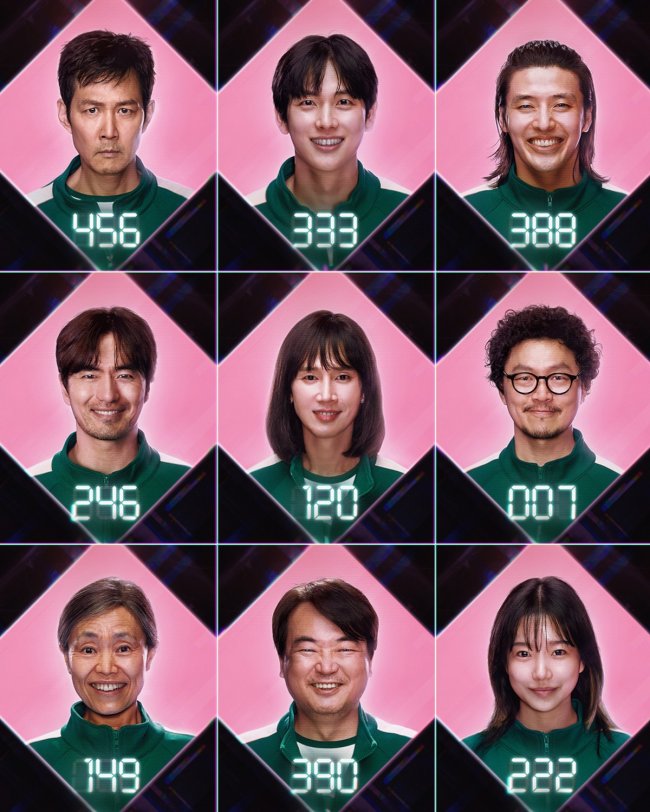Novos personagens de Round 6, série coreana da Netflix
