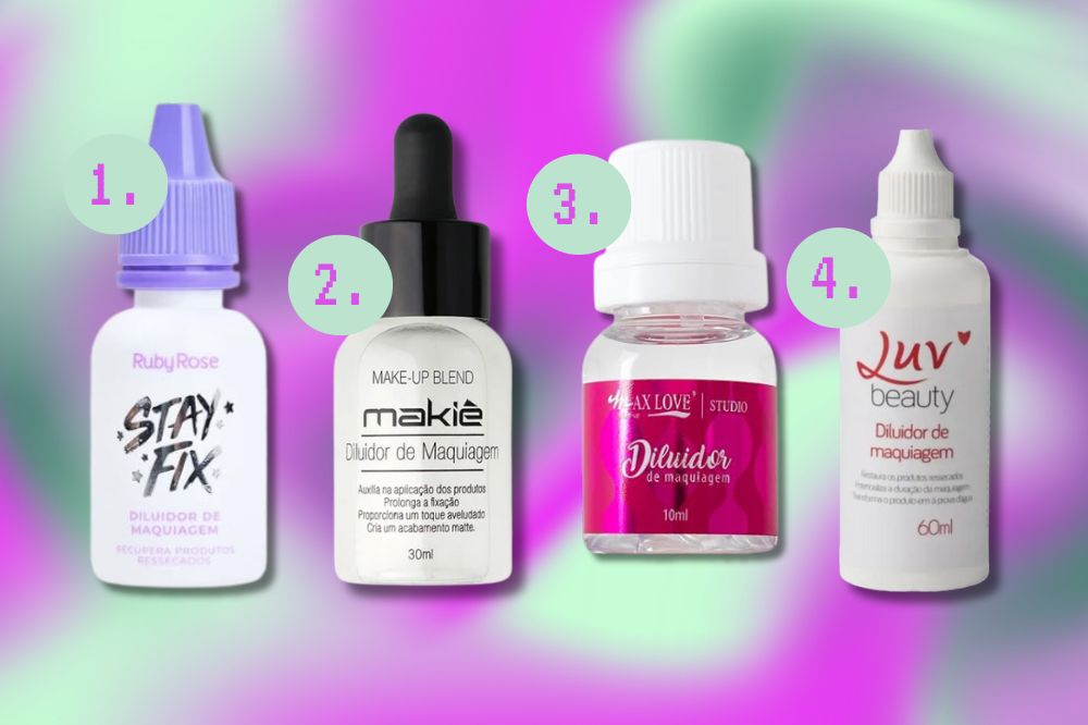 Opções de diluidores de maquiagem