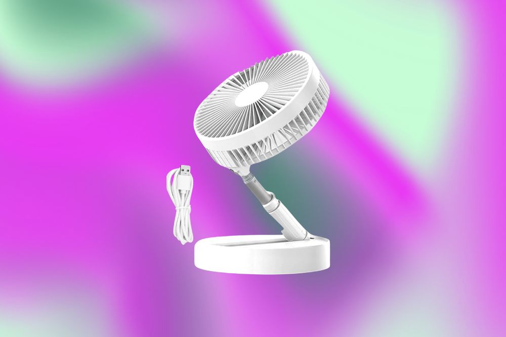 ventilador de mesa branco flexível