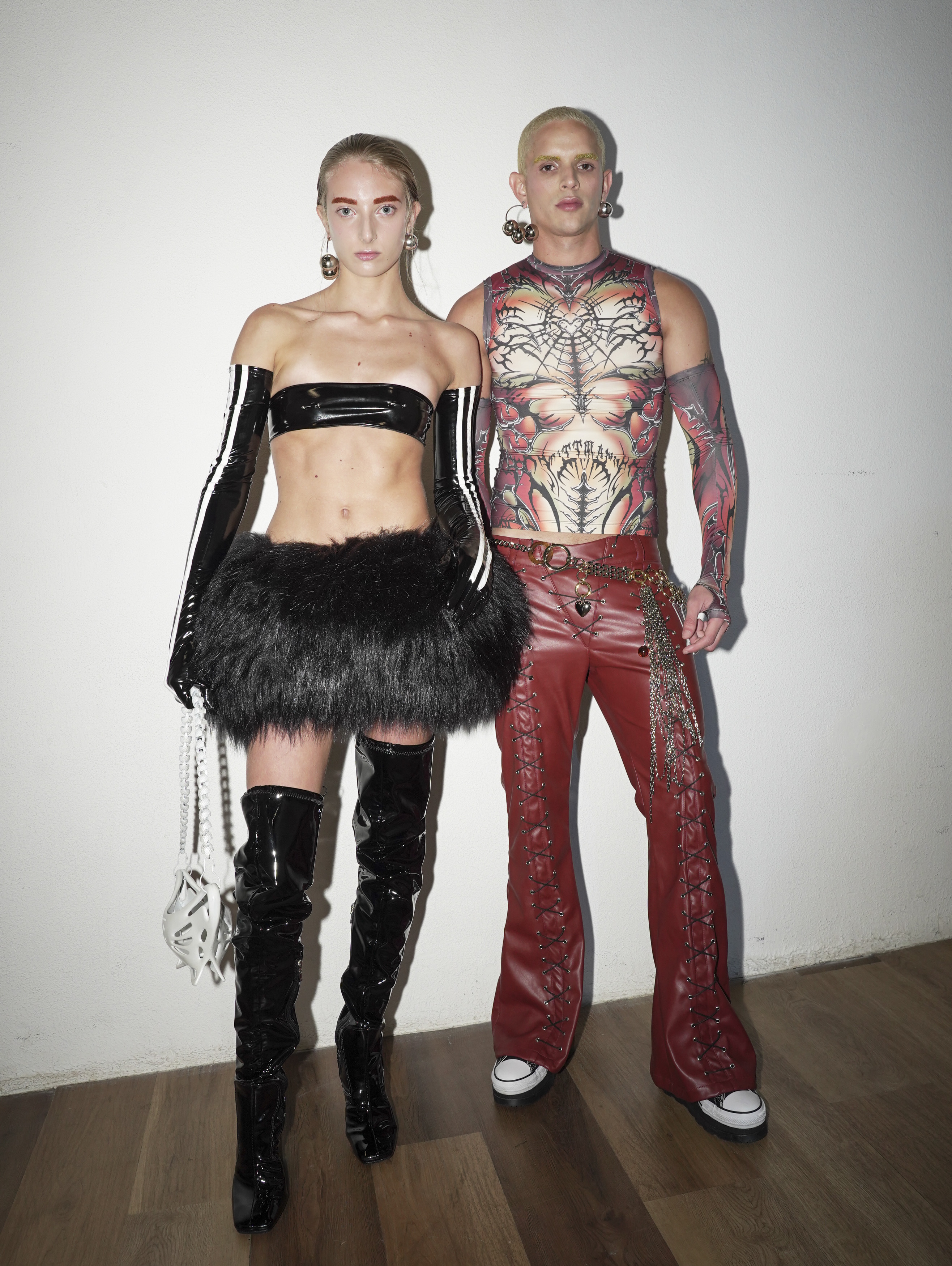 Dário Mittmann/SPFW N59Foto: Gabriel Cappelletti/ @agfotosite Imagem de dois modelos que desfilaram para Dário Mittmann.