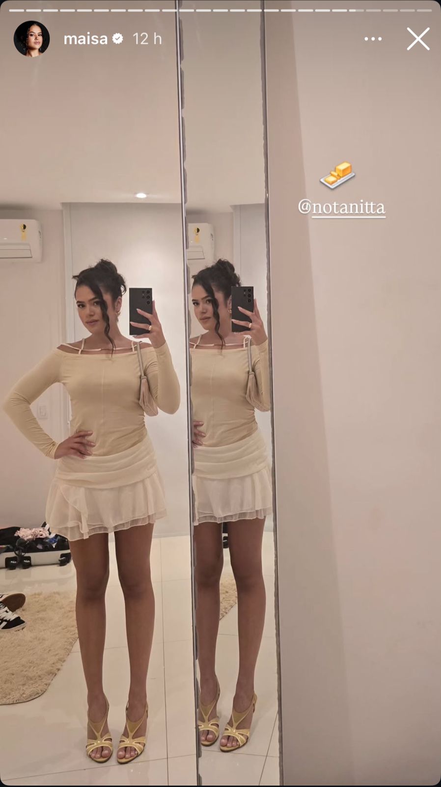 Maisa abusa de tendências para compor looks no aniversário Maisa Silva usando look com blusa longa e saia branca para seu aniversário