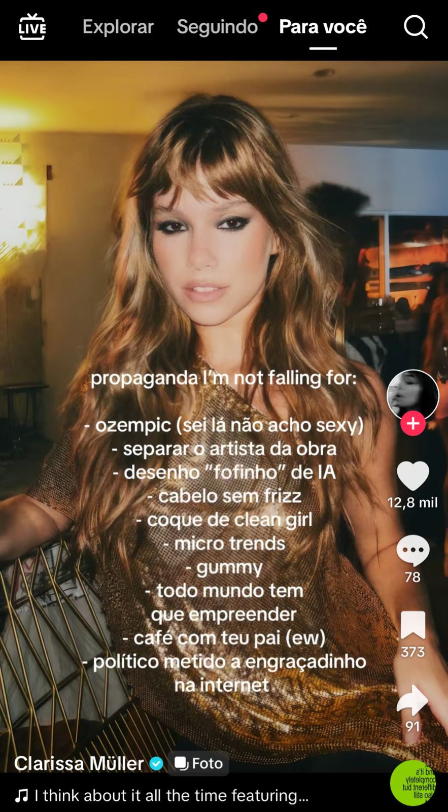 Trend 'propagandas que não caio'