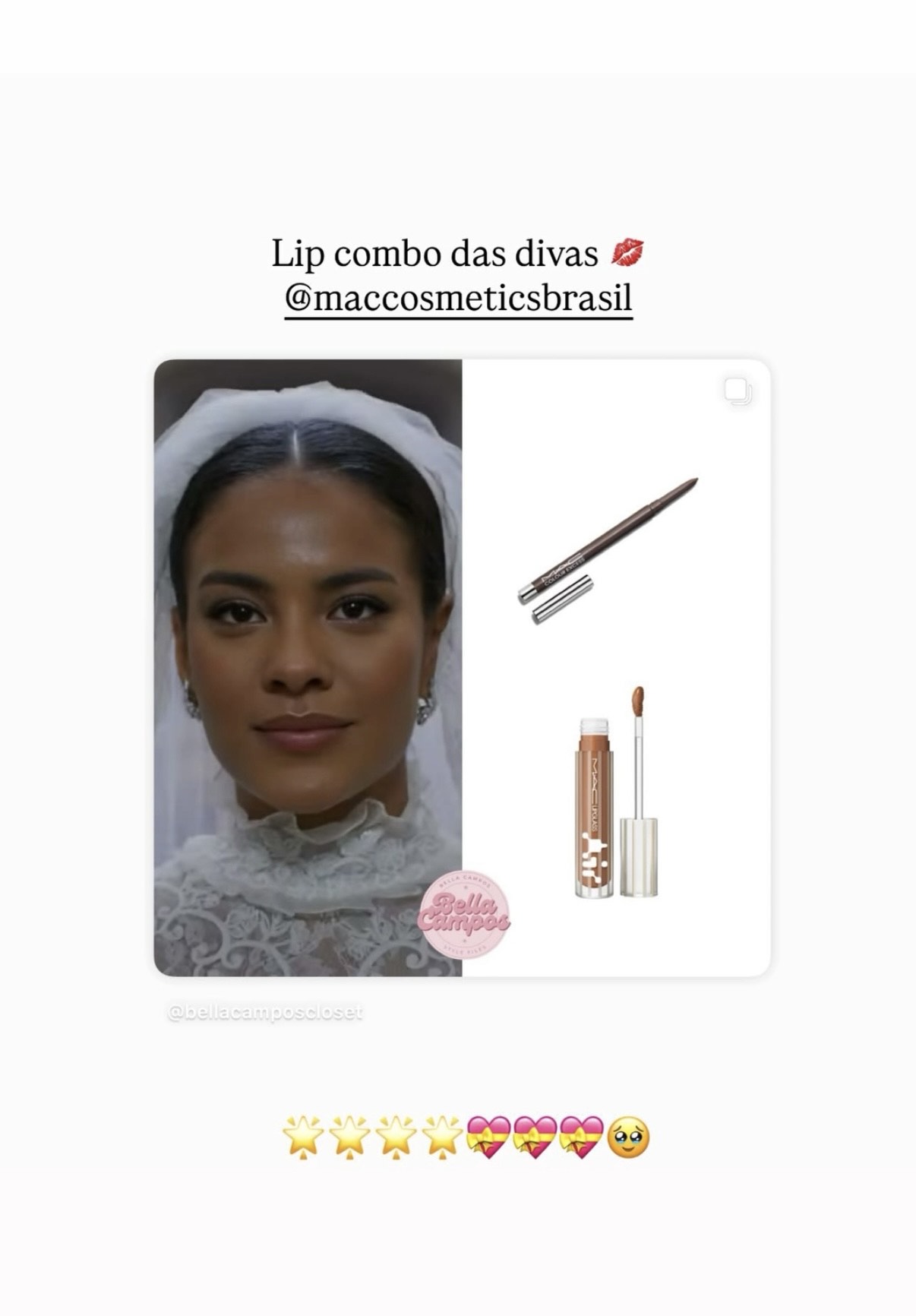 Lip combo da Maria de Fátima em 'Vale Tudo'