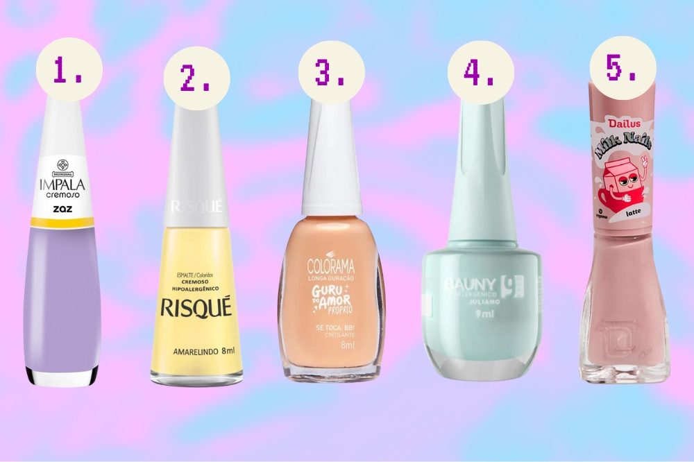 esmaltes-sorbet-nails Esmaltes em cores pastel para fazer sorbet nails