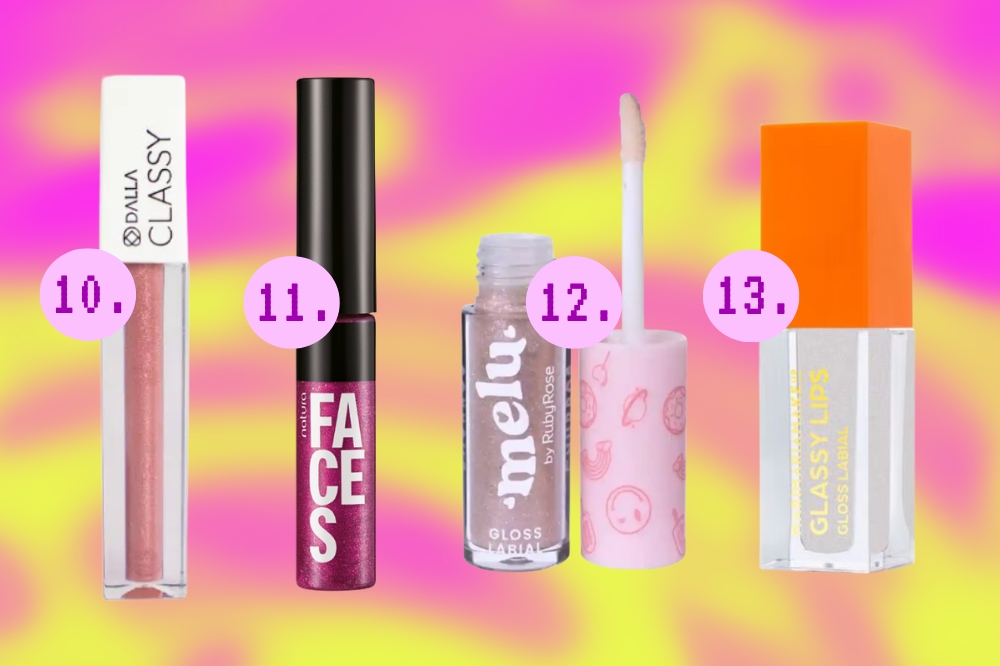 Opções de gloss labial com brilho para turbinar a maquiagem