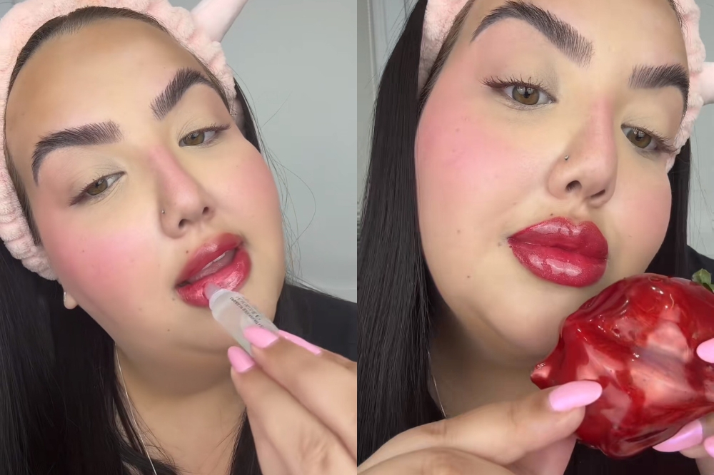 Lip combo inspirado no 'morango do amor' viraliza nas redes sociais