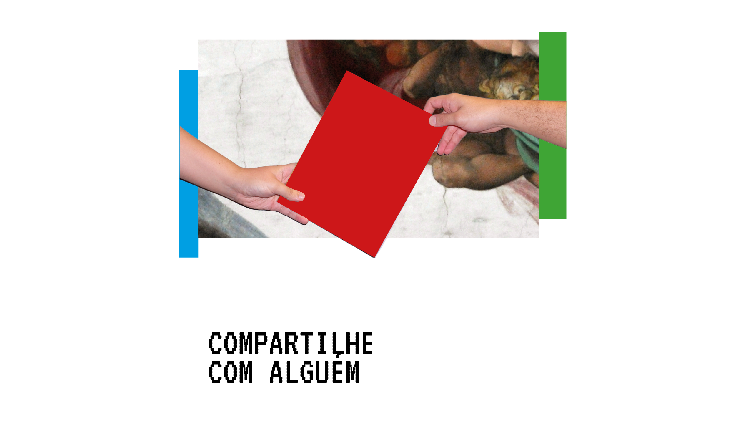 Mãos segurando uma folha de papel vermelha