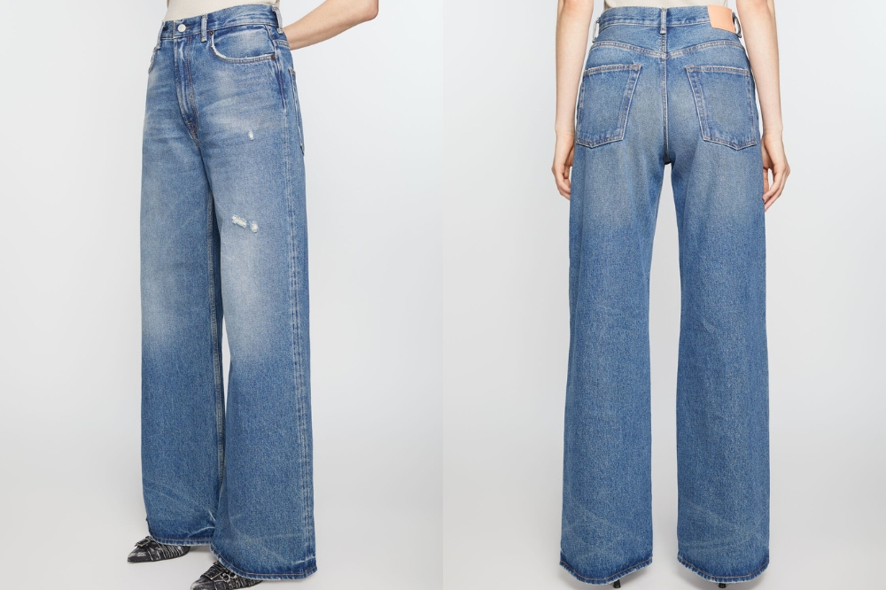 Calça jeans da Acne Studios usada por Rosé, do BLACKPINK