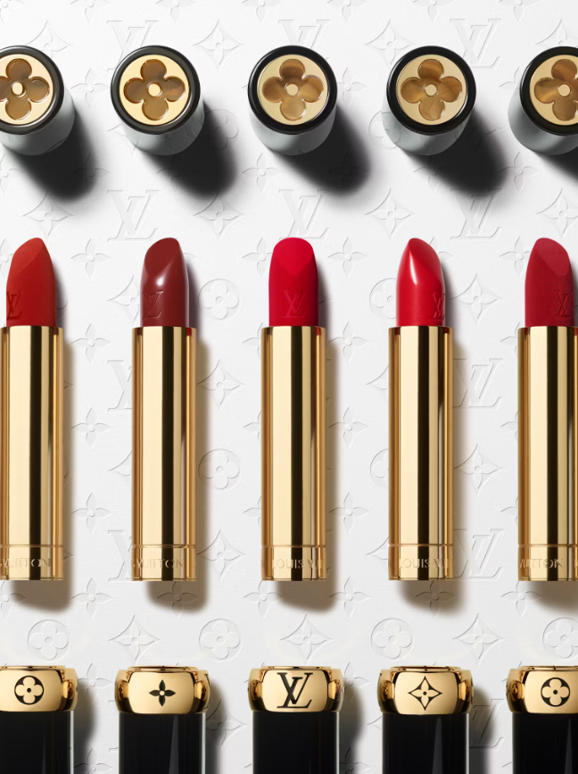 Batons da primeira linha de maquiagem da Louis Vuitton, que tem Pat McGrath como diretora criativa