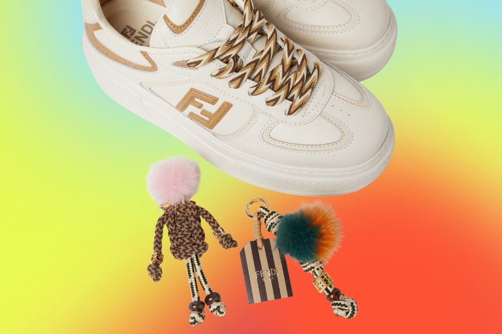 Tênis de plataforma Fendi Match com charms