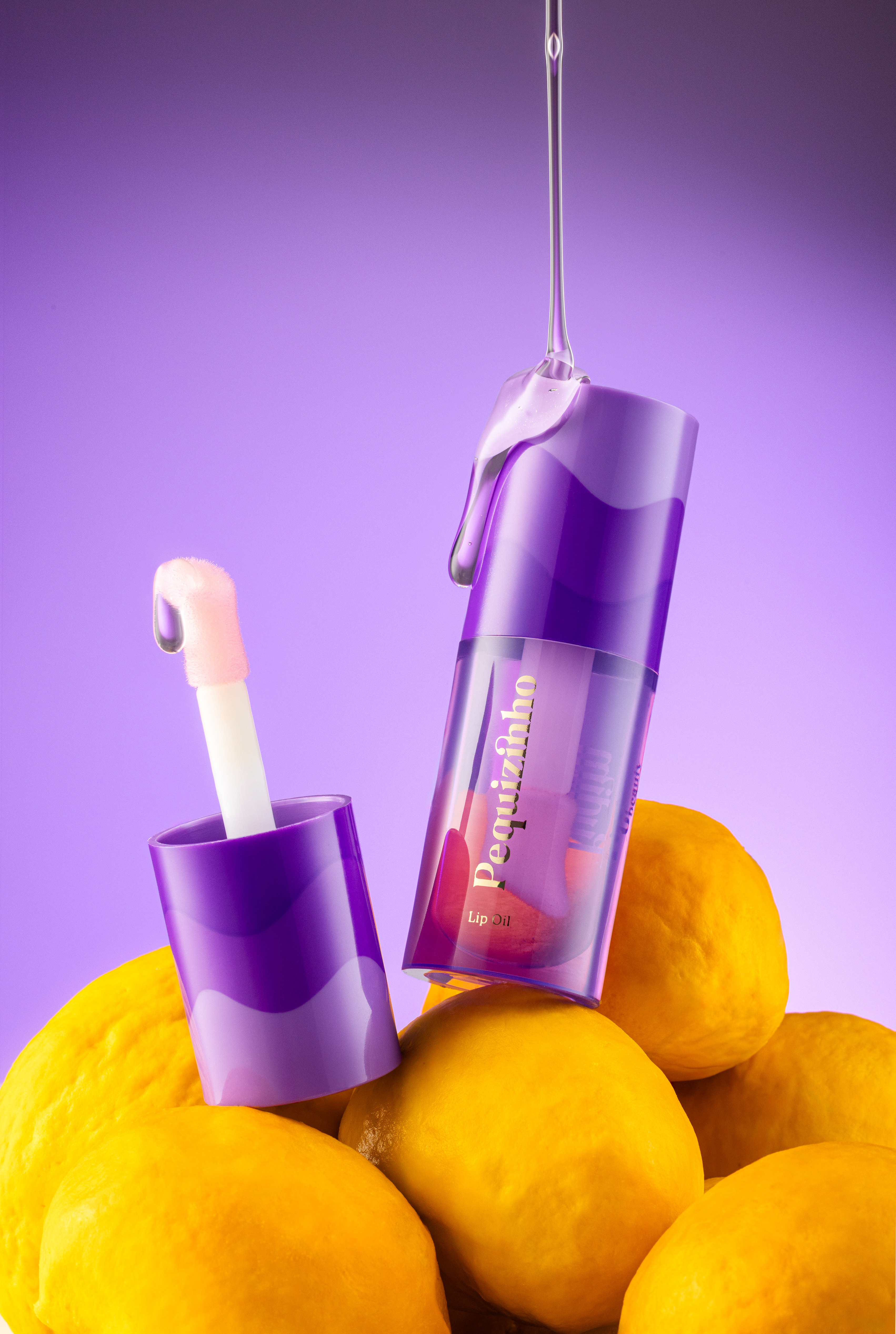 Lip oil 'Pequizinho' da Pudim Beauty, marca de maquiagem da Camila Pudim