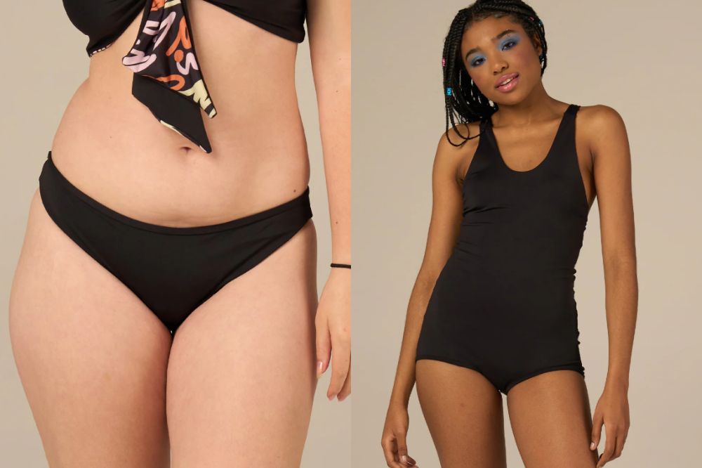 Calcinha e macaquinho absorventes da coleção CAPRICHO e Herself