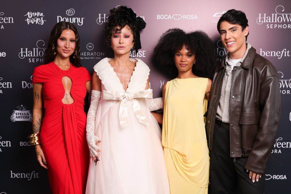 Bianca Andrade, Sabrina Sato, Agnes Nunes e Felipe Theodoro em evento de lançamento do Halloween da Sephora 2025