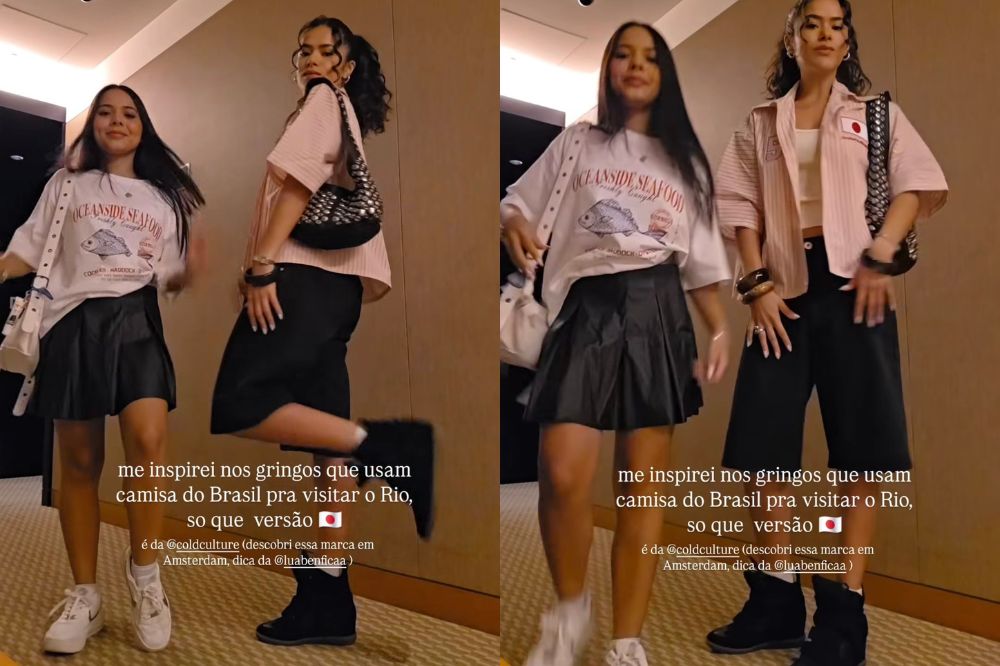 Maisa Silva usa look com bermuda jeans e tênis de salto da Isabel Marant