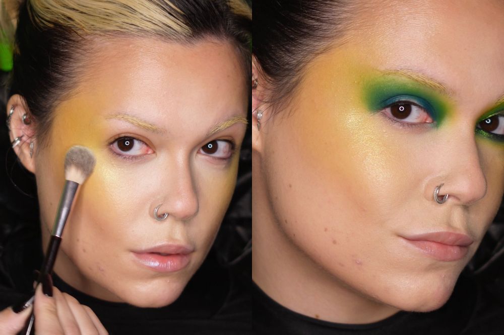 Ive ensina maquiagem verde de Elphaba para Halloween