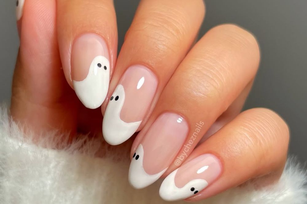 Unha de fantasma para fazer no Halloween