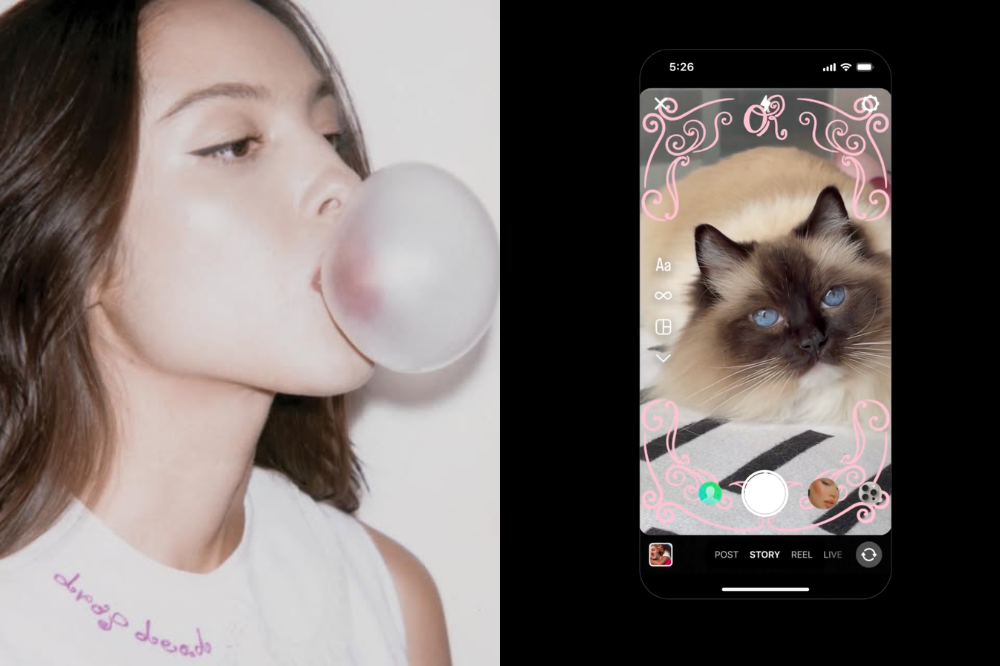 Veja a moldura dos Stories do Instagram criada para divulgar o novo single de Olivia Rodrigo.