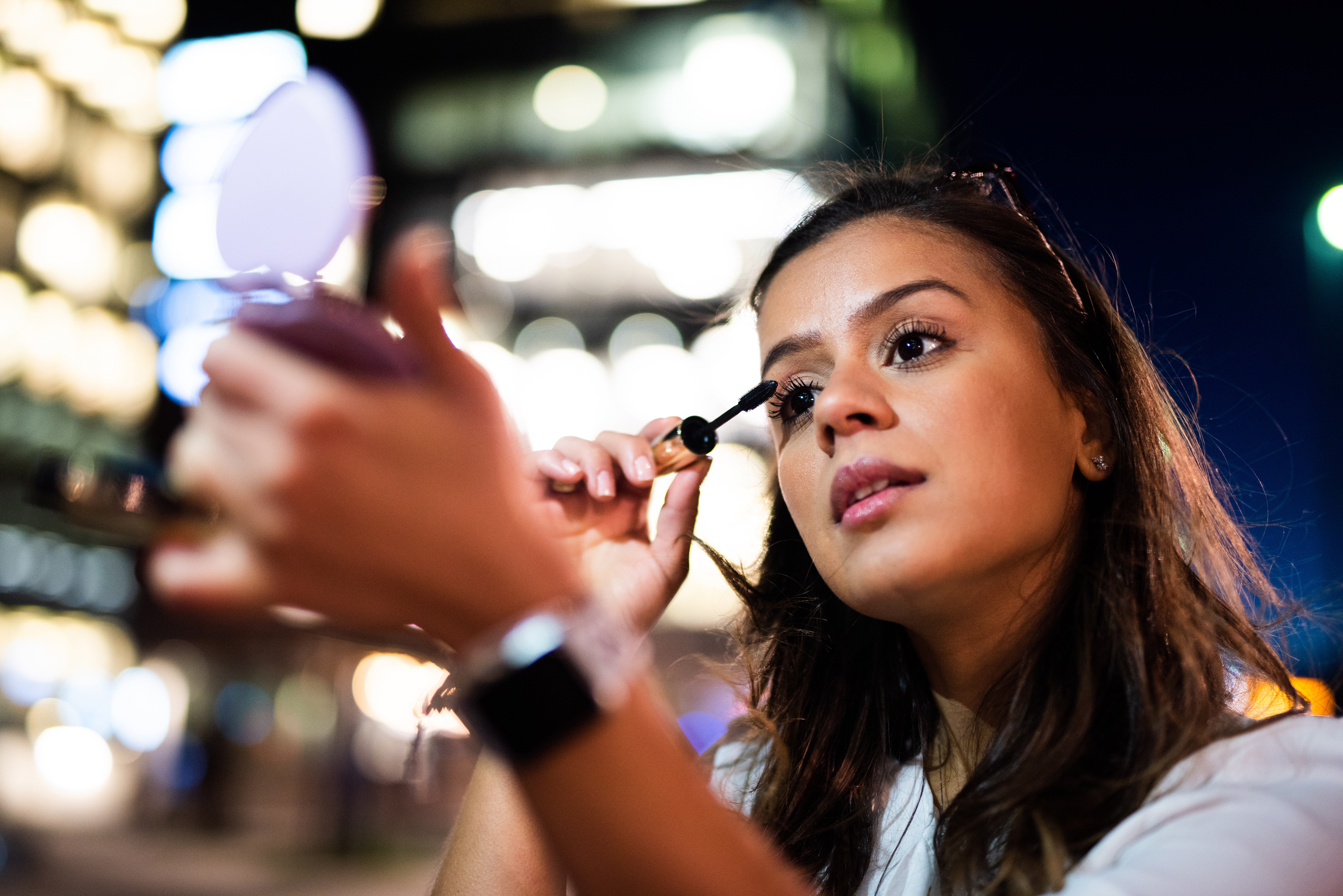 garota selfie maquiagem