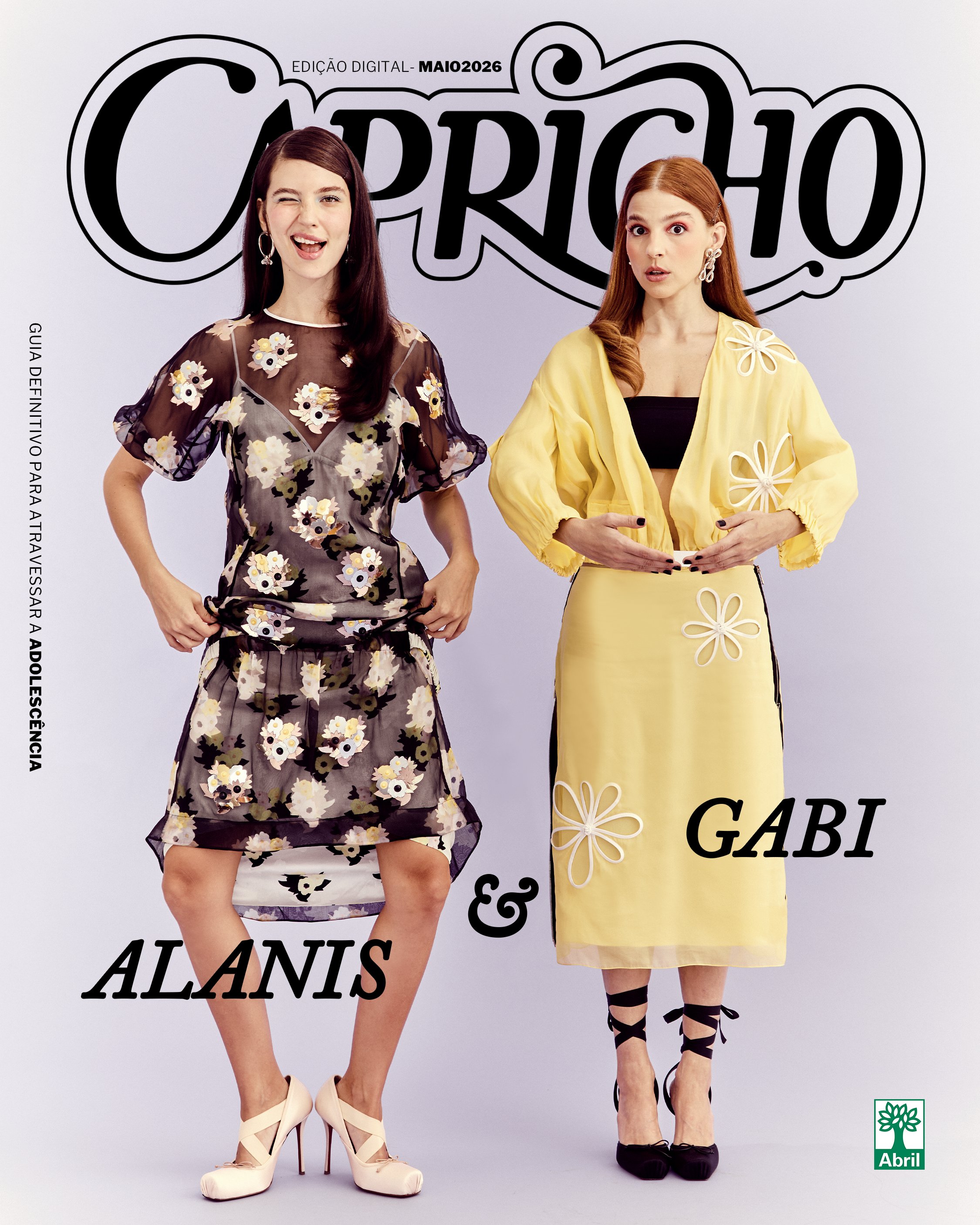 Alanis e Gabi na capa da edição digital da CAPRICHO de maio