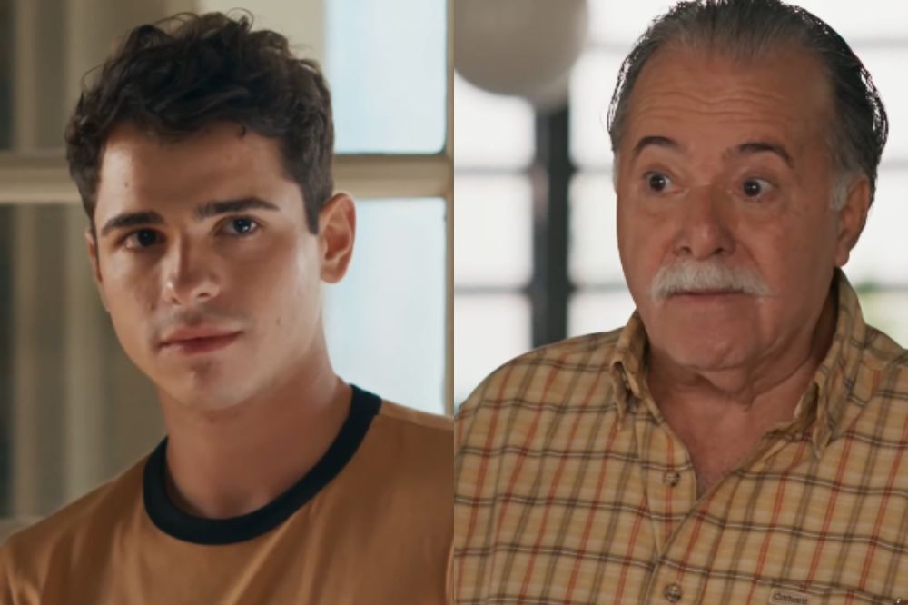 João Victor Gonçalves (Mau Mau) e Tony Ramos (Otoniel) em ‘Quem Ama Cuida’
